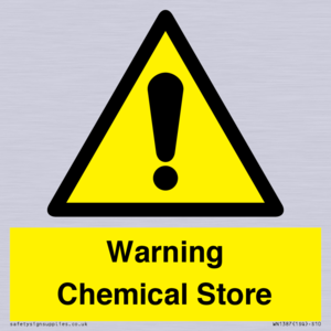 Warning Chemical Store